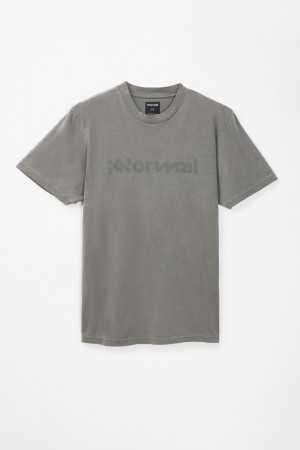 NNormal Organic cotton t-shirt Szare | JAY216479