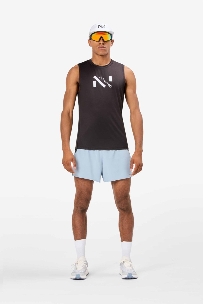 NNormal Race Tank Top Czarne | BHU473269