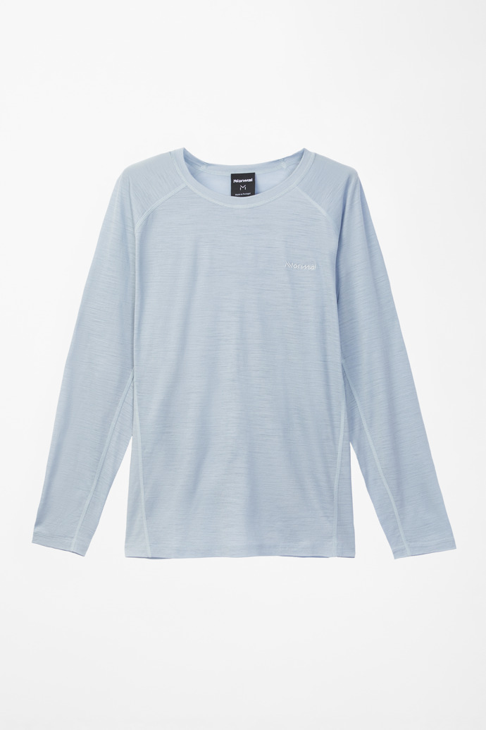 NNormal merino long sleeve t-shirt Niebieskie | LDW462517